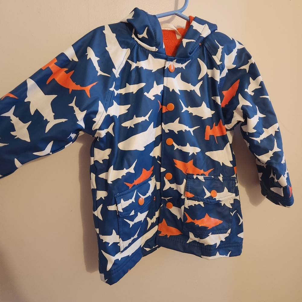 Hatley Shark Patterned Blue Raincoat